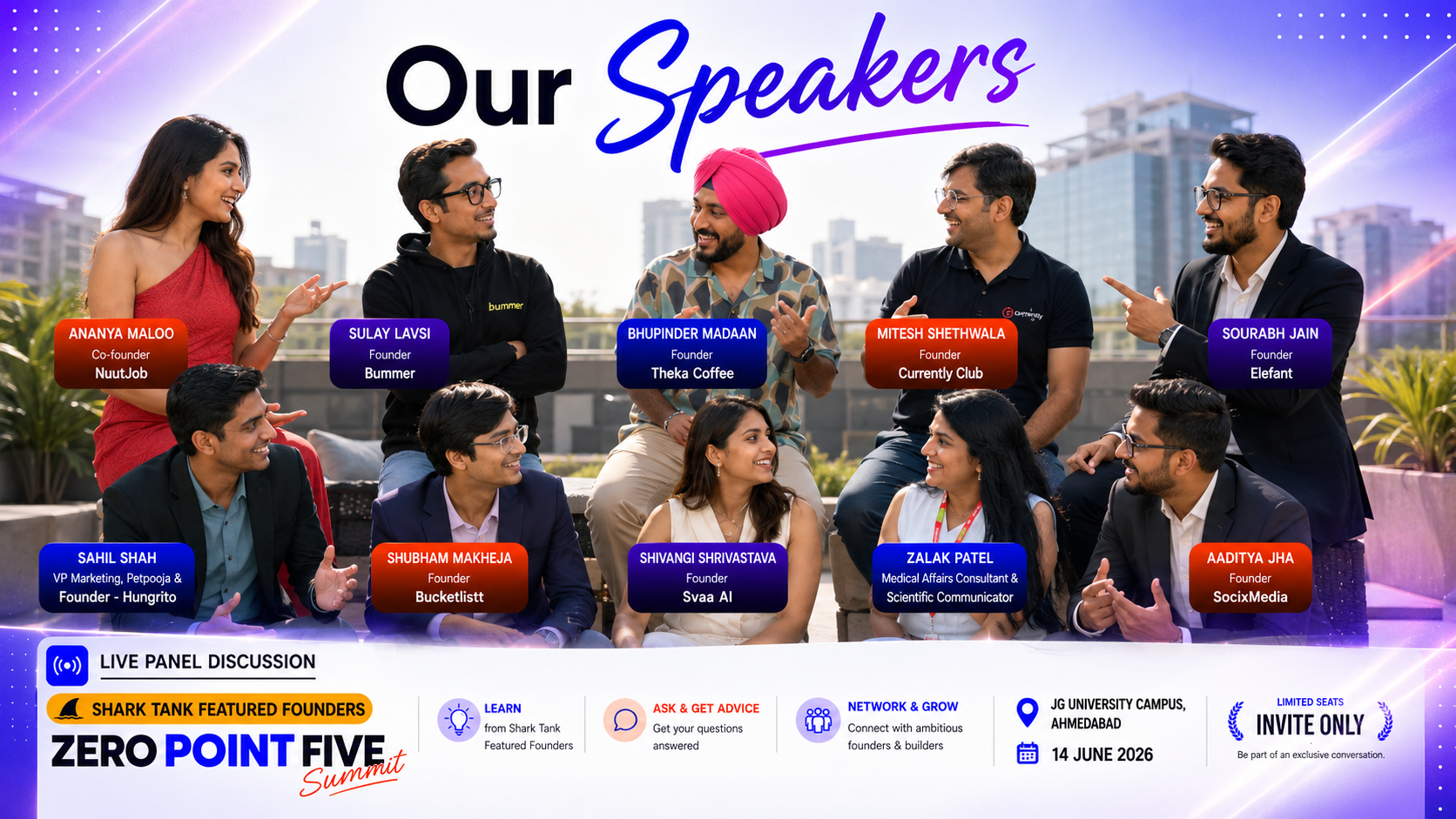 Our Speakers — All Featured Founders at The Zero Point Five Summit
